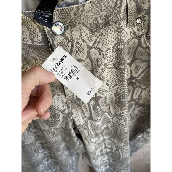 Lane Bryant snake print skinny jeans - size 20 - brown/tan - Picture 9 of 9